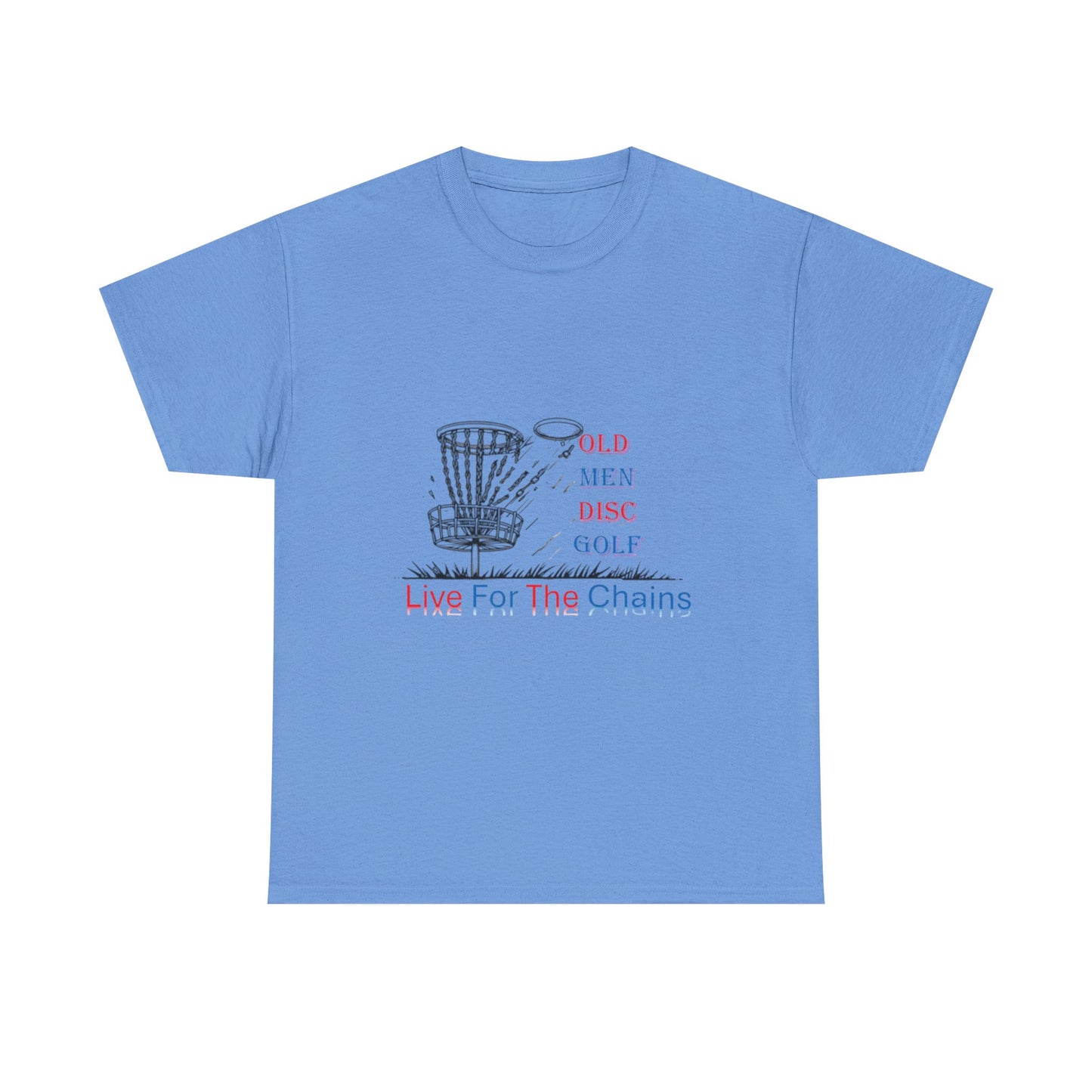 Live For The Chains (color) Unisex Heavy Cotton Tee - Perfect for Disc Golf Lovers