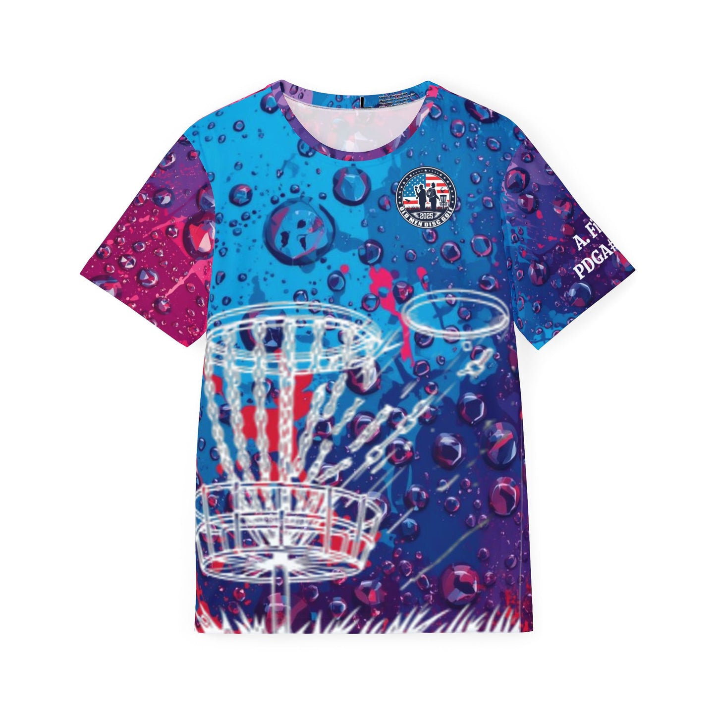 Red and Blue Water Drops Men's Sports Jersey (AOP)