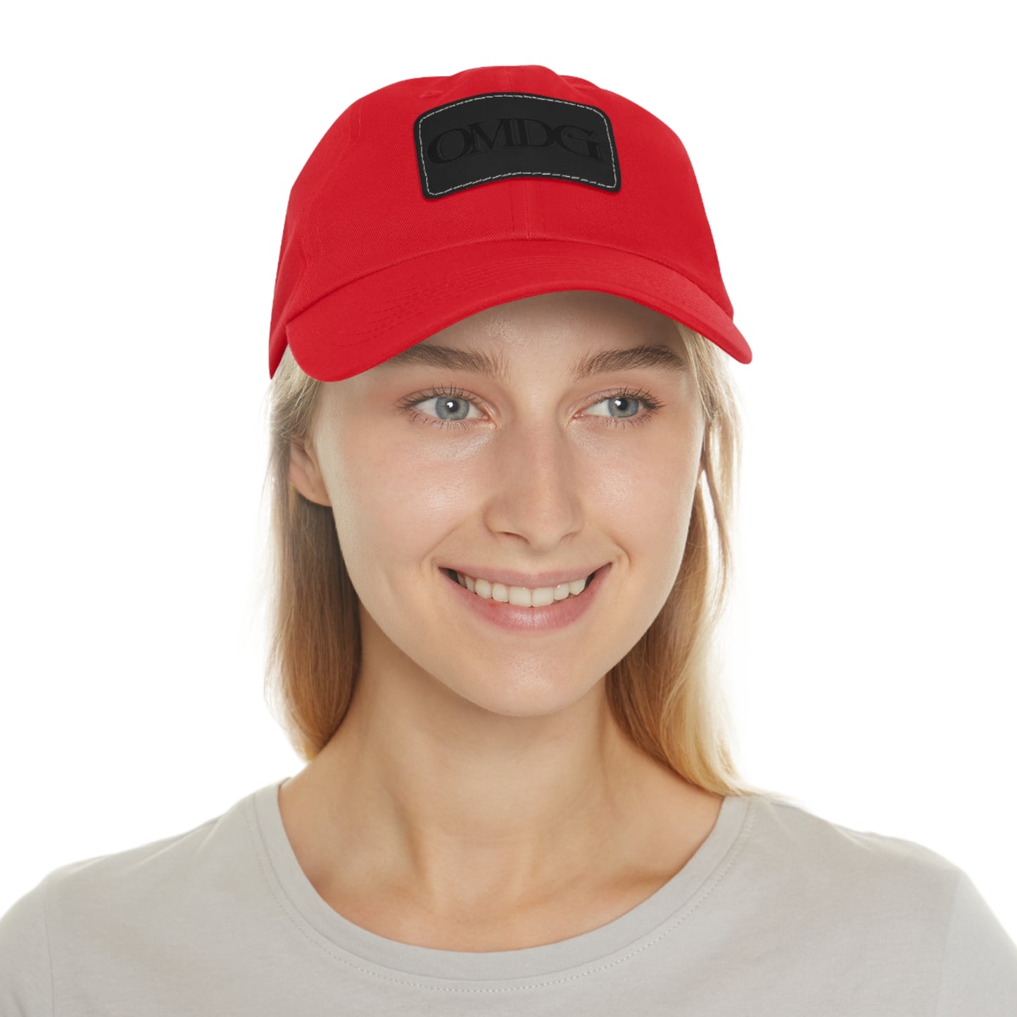 OMDG Black Lettering Leather - Casual and Trendy Accessory for Everyday Wear