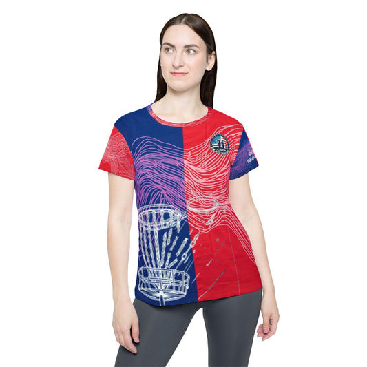 Red and Blue Electrons Women's Sports Jersey