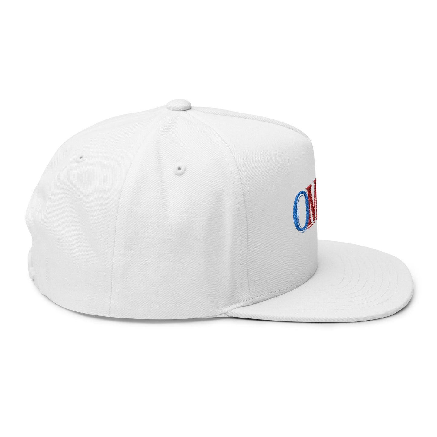 OMDG Color Embroidered Flat Bill Cap  - Trendy Streetwear Hat