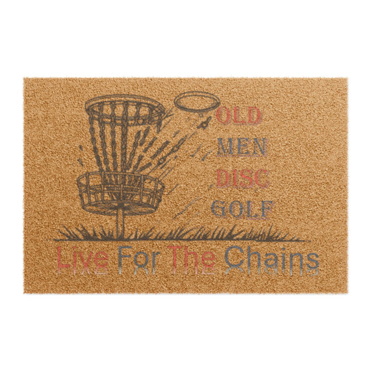 "Live For The Chains" color door mat