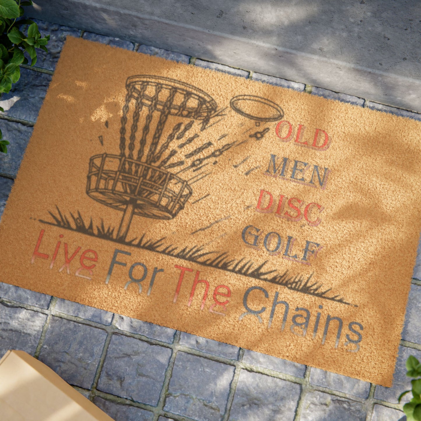 "Live For The Chains" color door mat