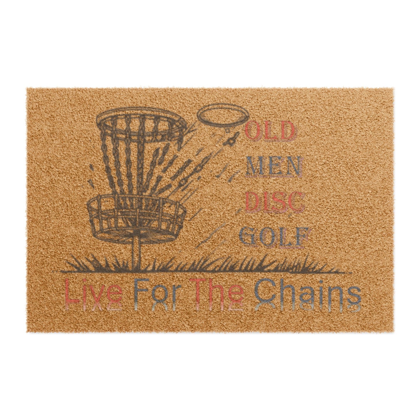 "Live For The Chains" color door mat