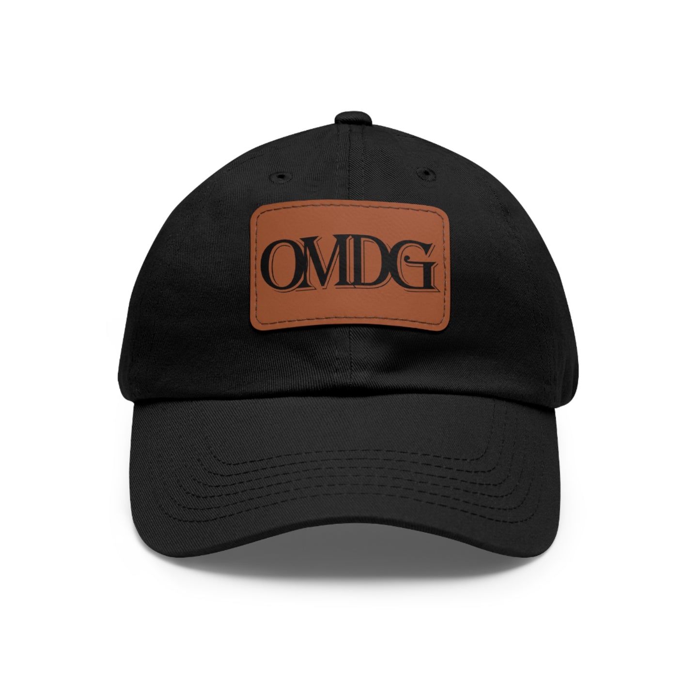 OMDG Black Lettering Leather - Casual and Trendy Accessory for Everyday Wear