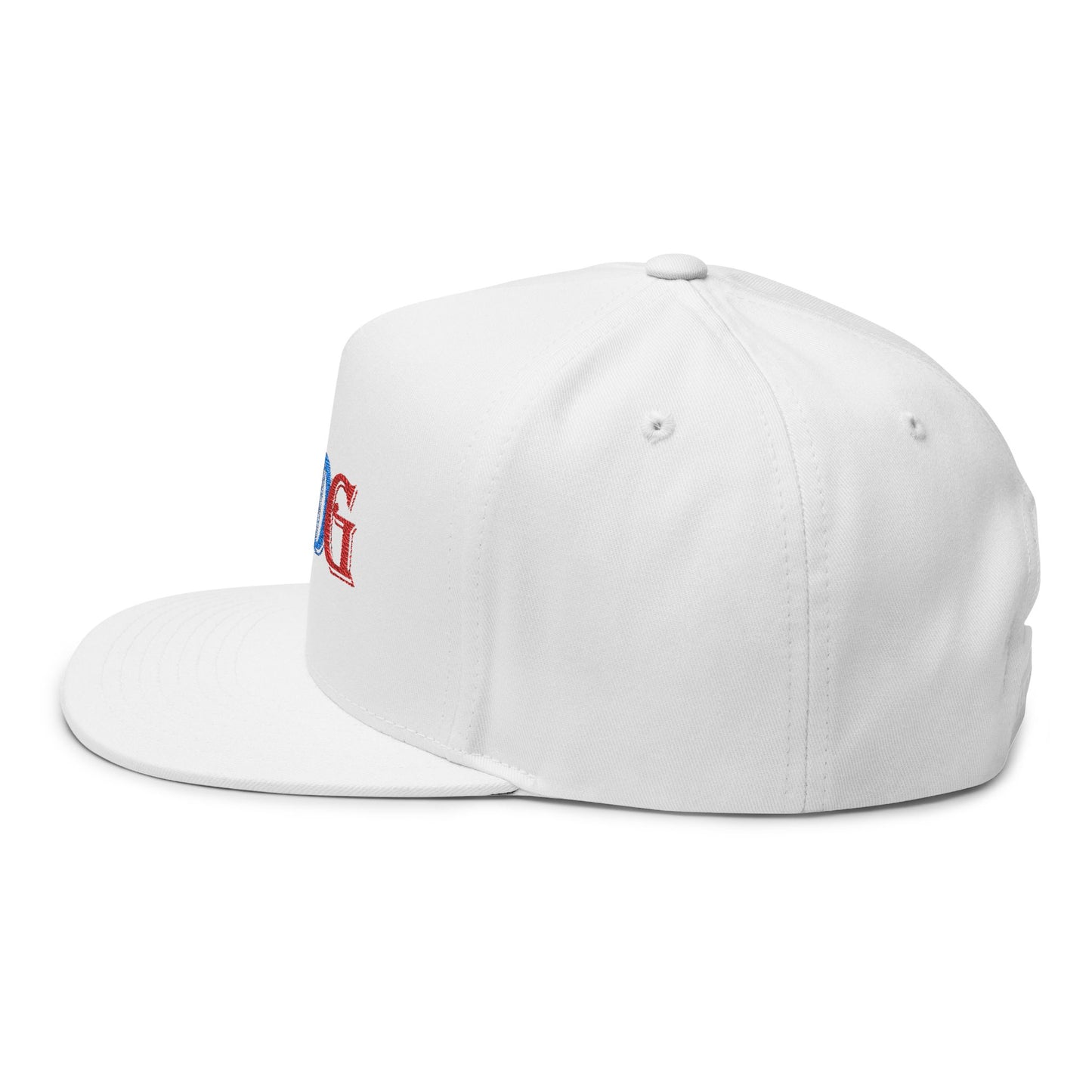 OMDG Color Embroidered Flat Bill Cap  - Trendy Streetwear Hat