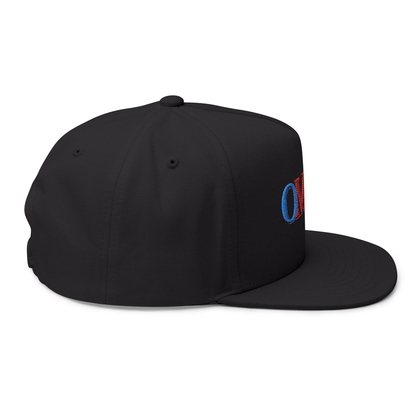 OMDG Color Embroidered Flat Bill Cap  - Trendy Streetwear Hat