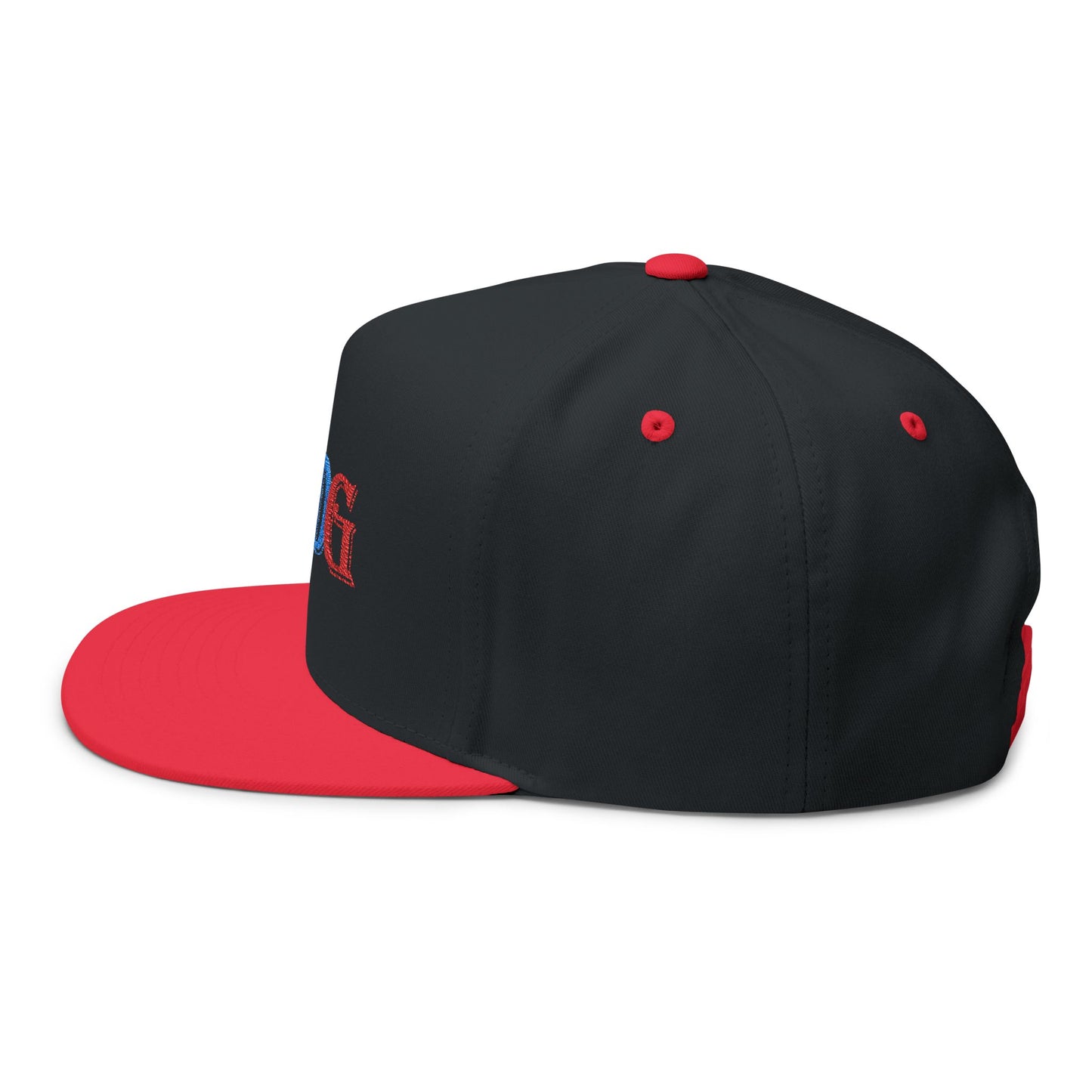 OMDG Color Embroidered Flat Bill Cap  - Trendy Streetwear Hat
