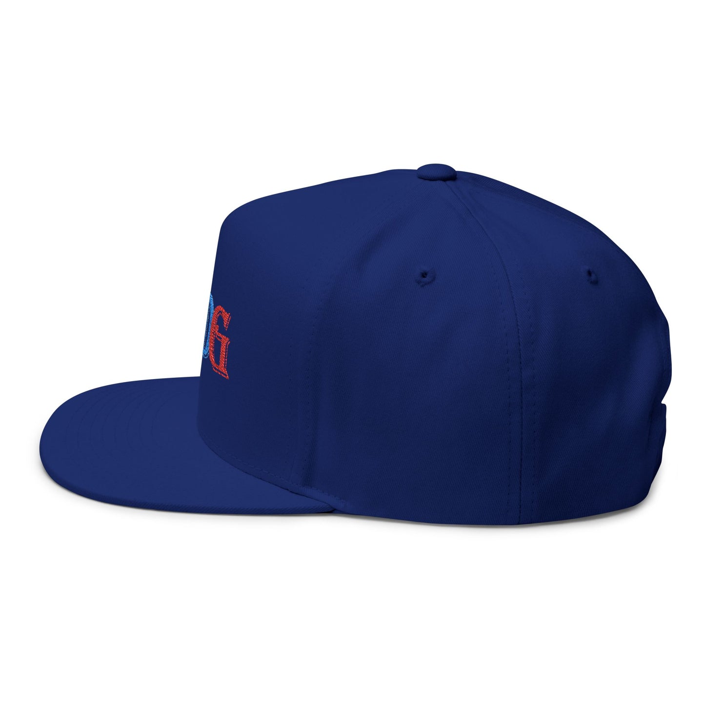 OMDG Color Embroidered Flat Bill Cap  - Trendy Streetwear Hat