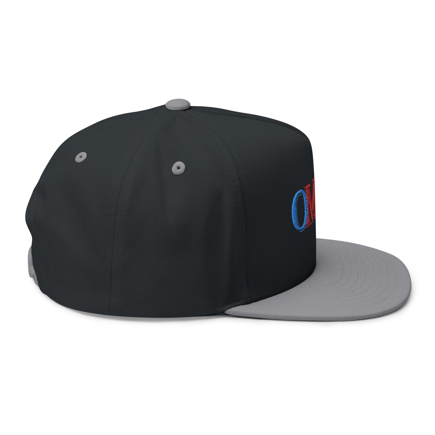 OMDG Color Embroidered Flat Bill Cap  - Trendy Streetwear Hat