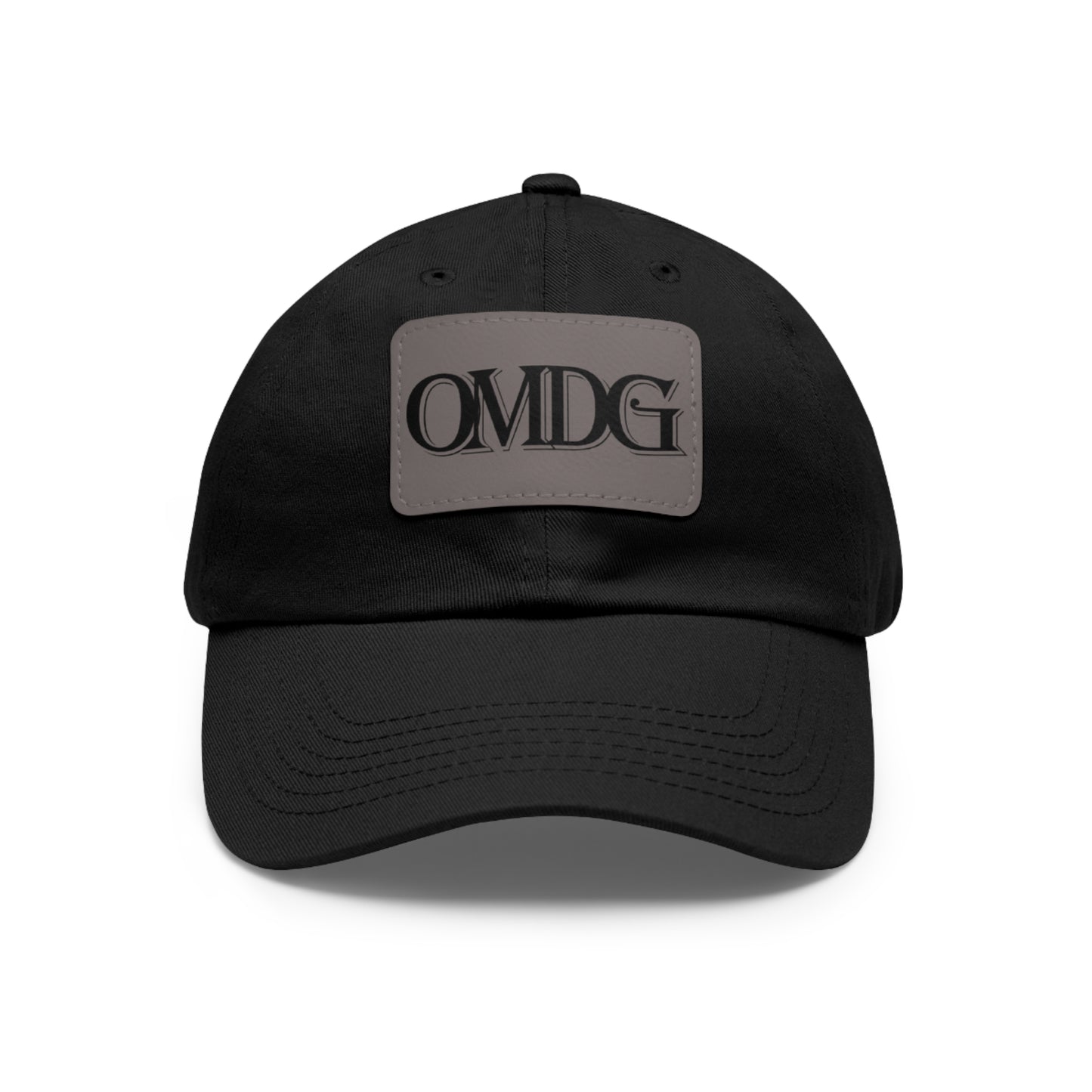 OMDG Black Lettering Leather - Casual and Trendy Accessory for Everyday Wear