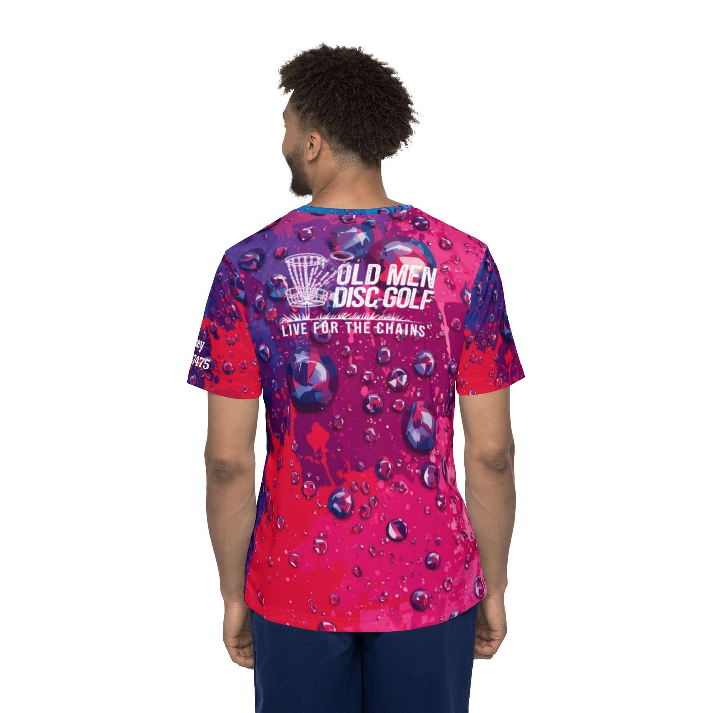 Red and Blue Water Drops Men's Sports Jersey (AOP)