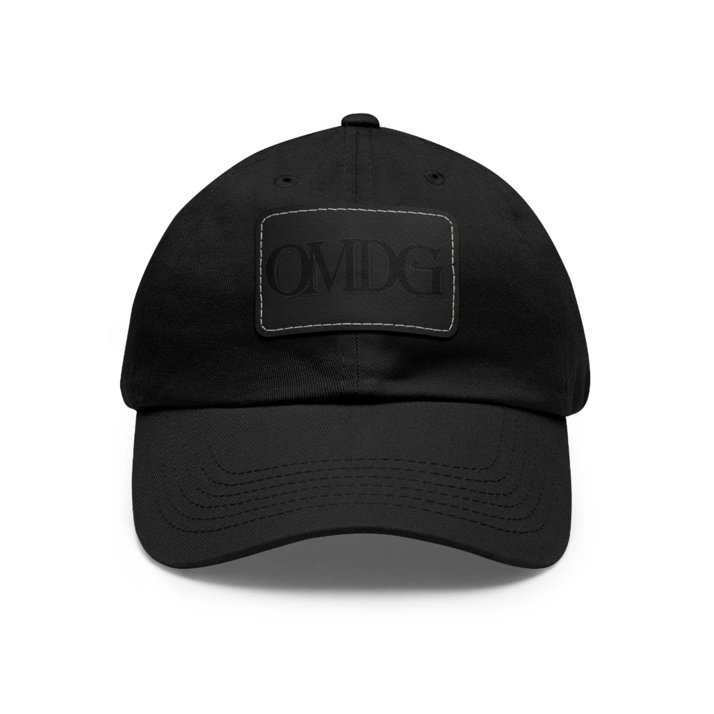 OMDG Black Lettering Leather - Casual and Trendy Accessory for Everyday Wear