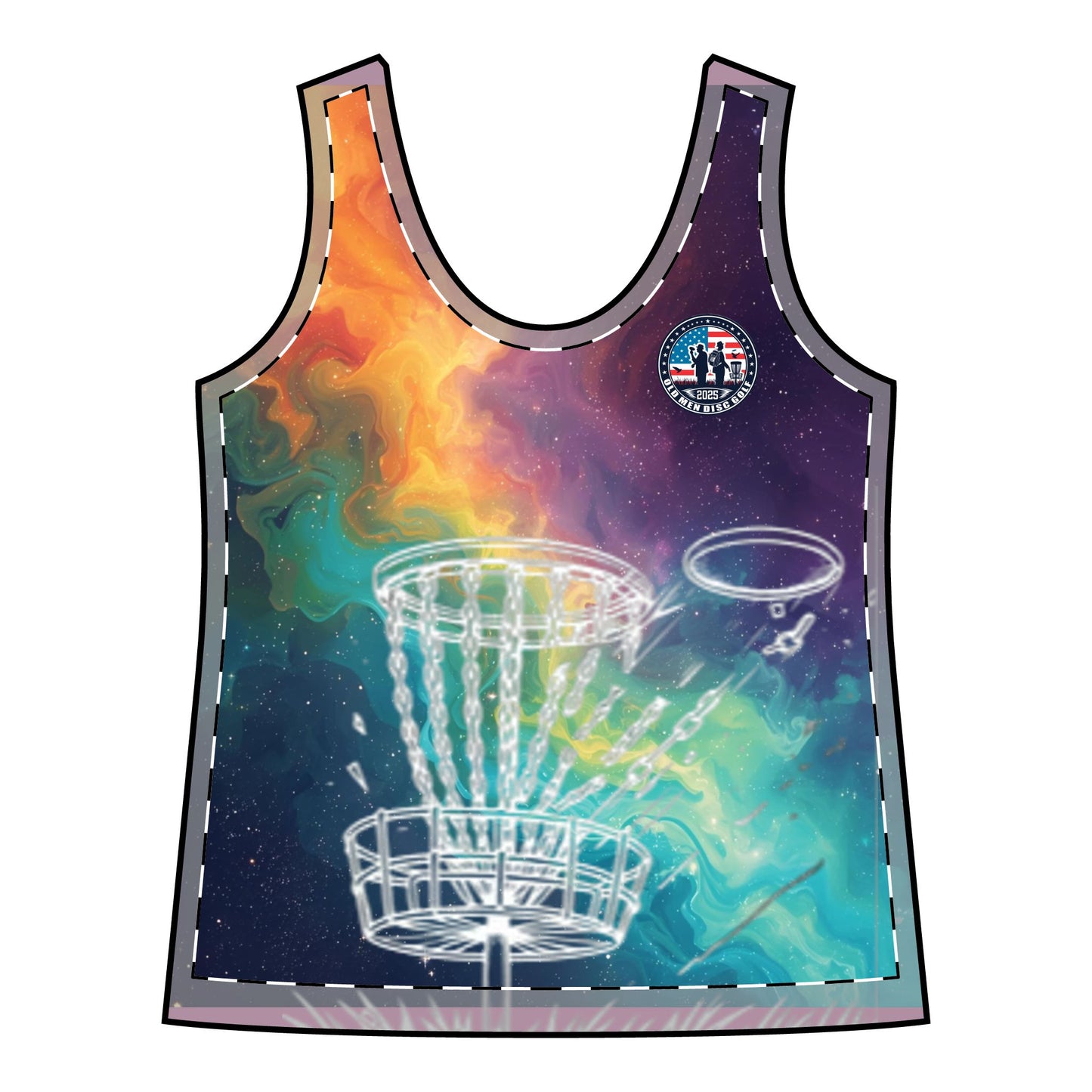 Colorful Galaxy Women's Sporty Racerback Tank