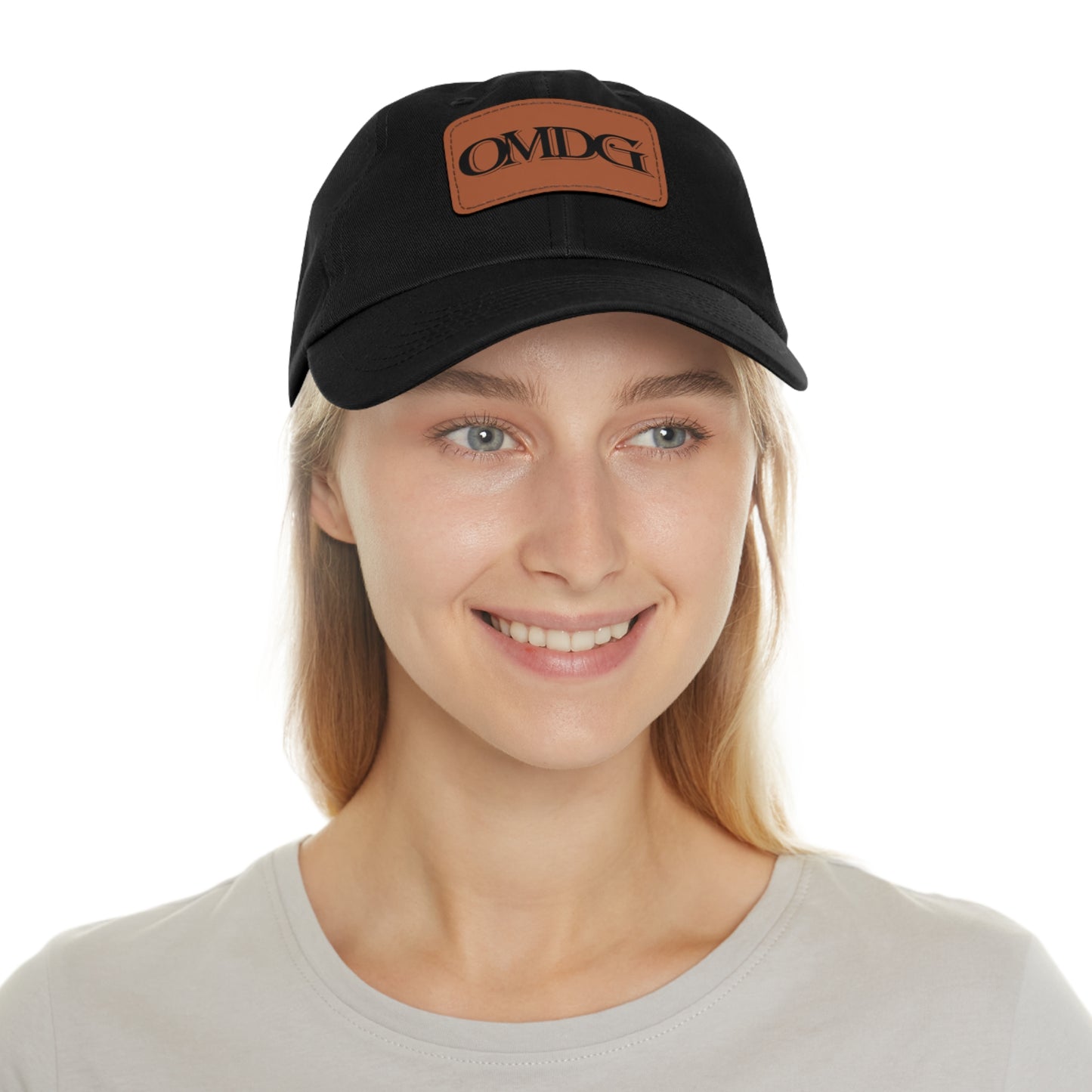 OMDG Black Lettering Leather - Casual and Trendy Accessory for Everyday Wear