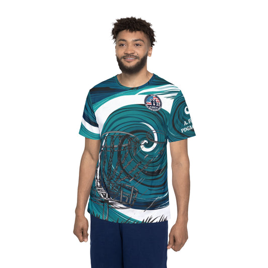 Green Swirl Men's Disc Golf Jersey