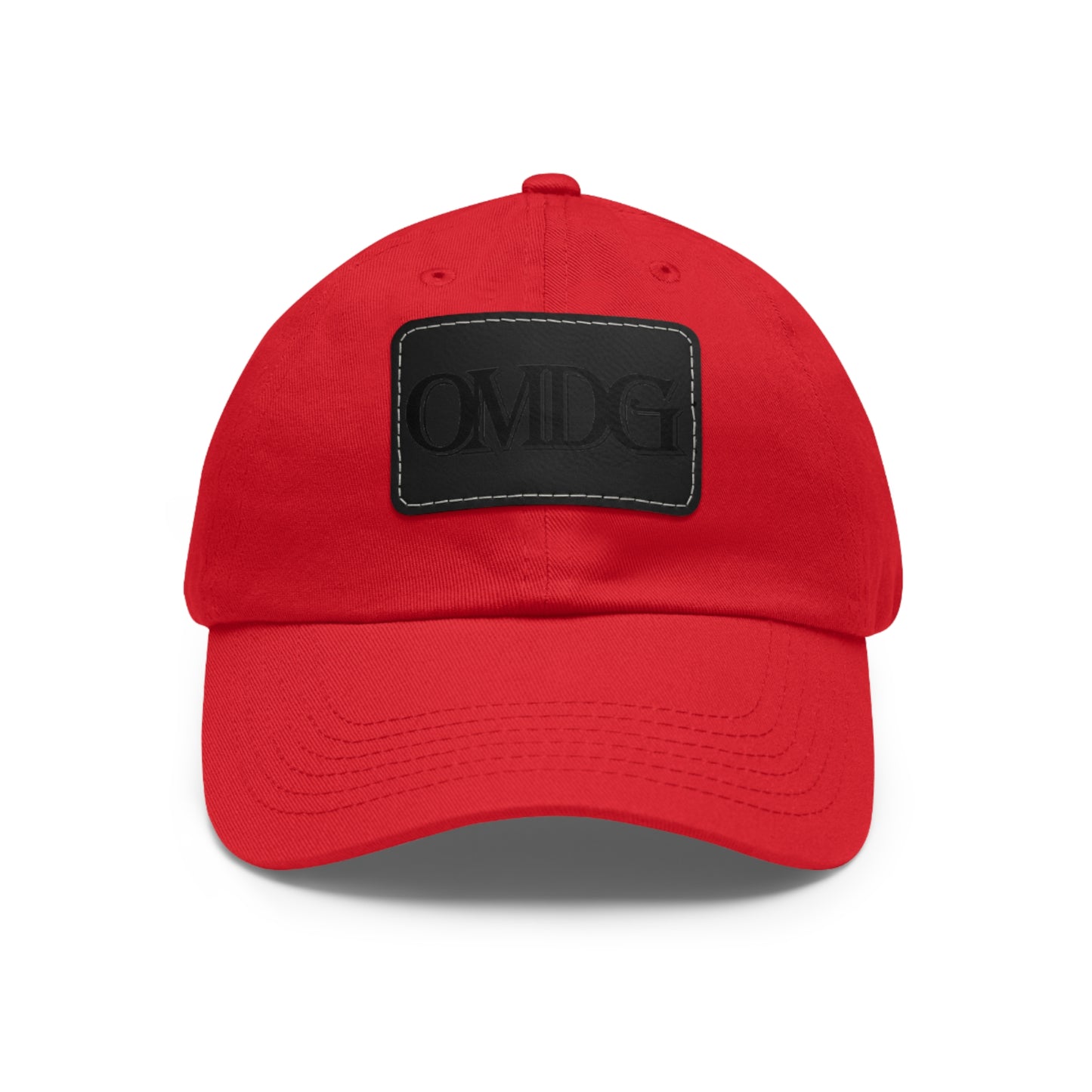 OMDG Black Lettering Leather - Casual and Trendy Accessory for Everyday Wear