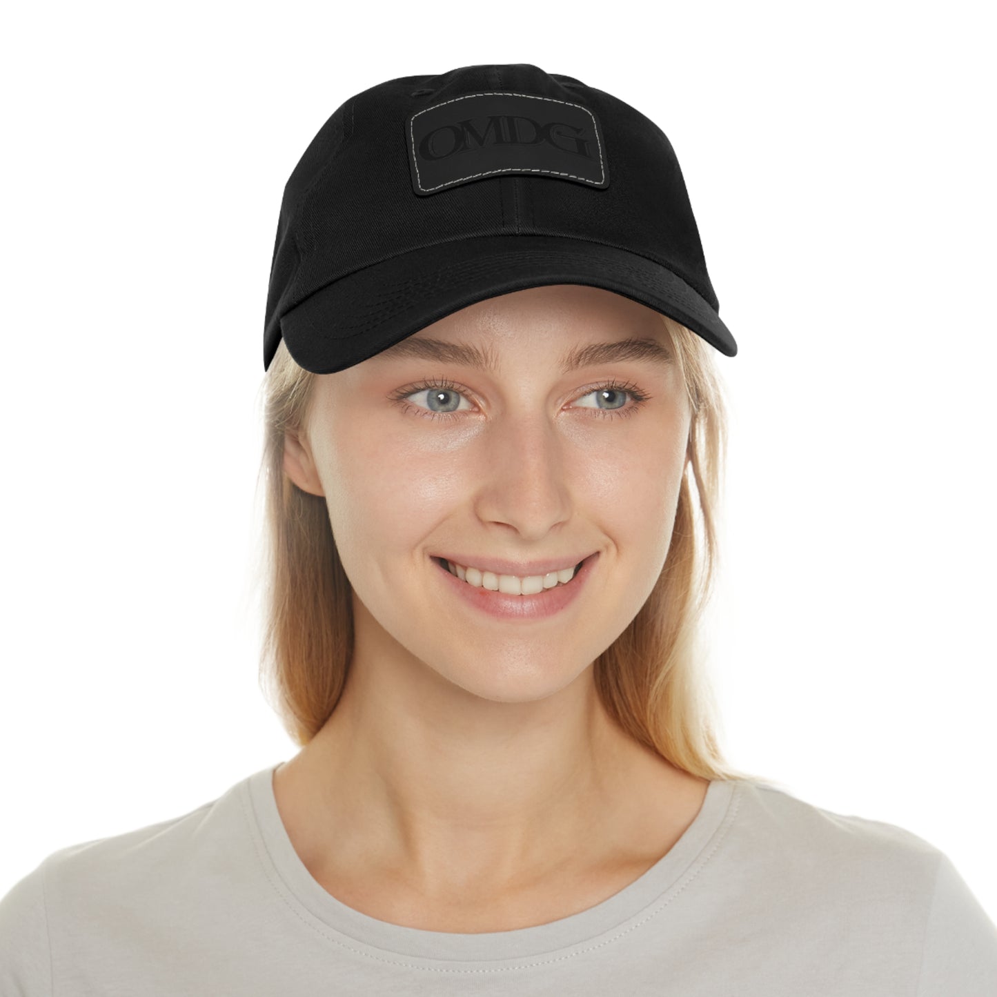 OMDG Black Lettering Leather - Casual and Trendy Accessory for Everyday Wear