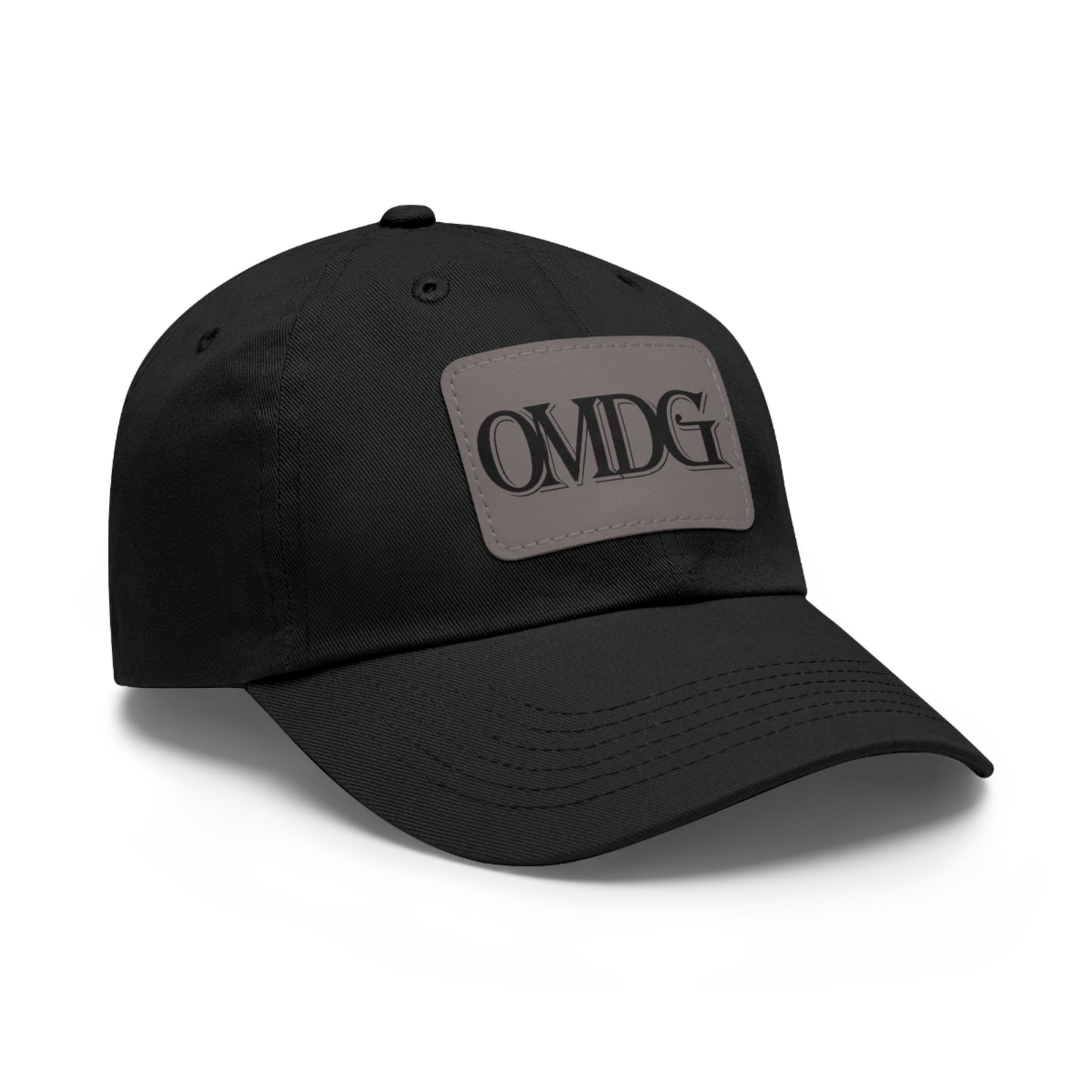 OMDG Black Lettering Leather - Casual and Trendy Accessory for Everyday Wear