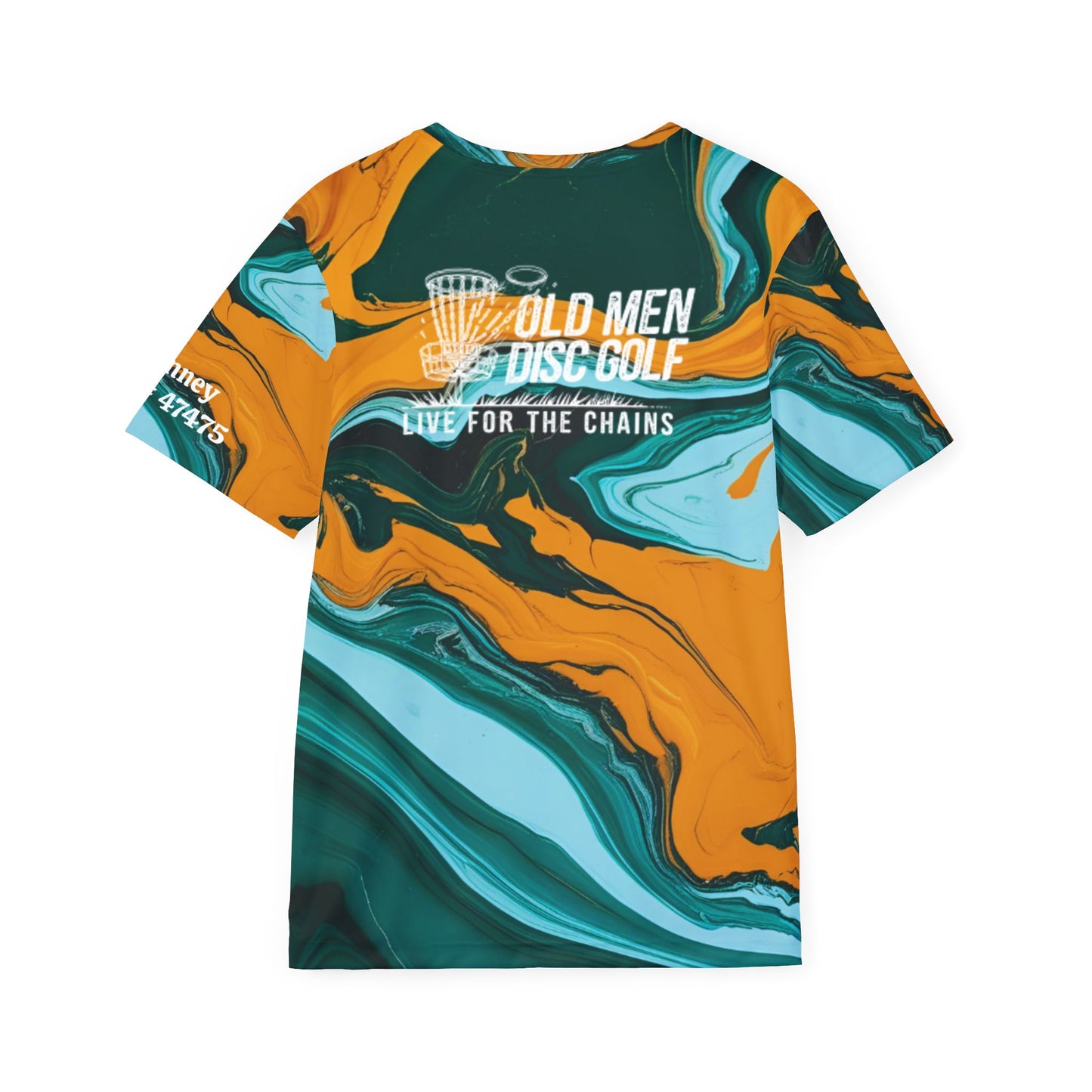 Teal and Fold Men's Disc Golf jersey