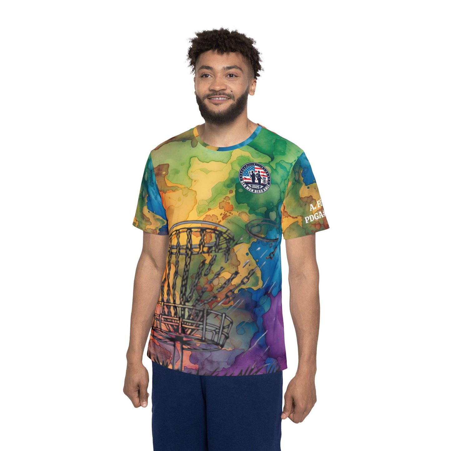 Water Color Men's Disc Golf Jersey