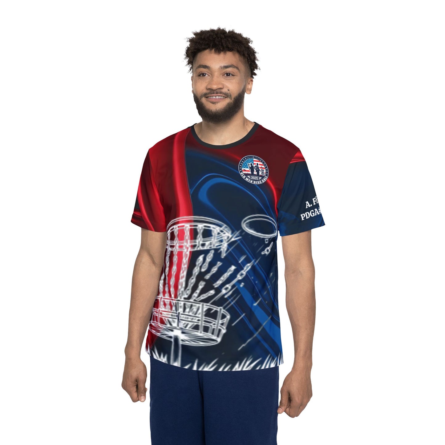 Red and Blue Men's Sports Jersey (AOP)