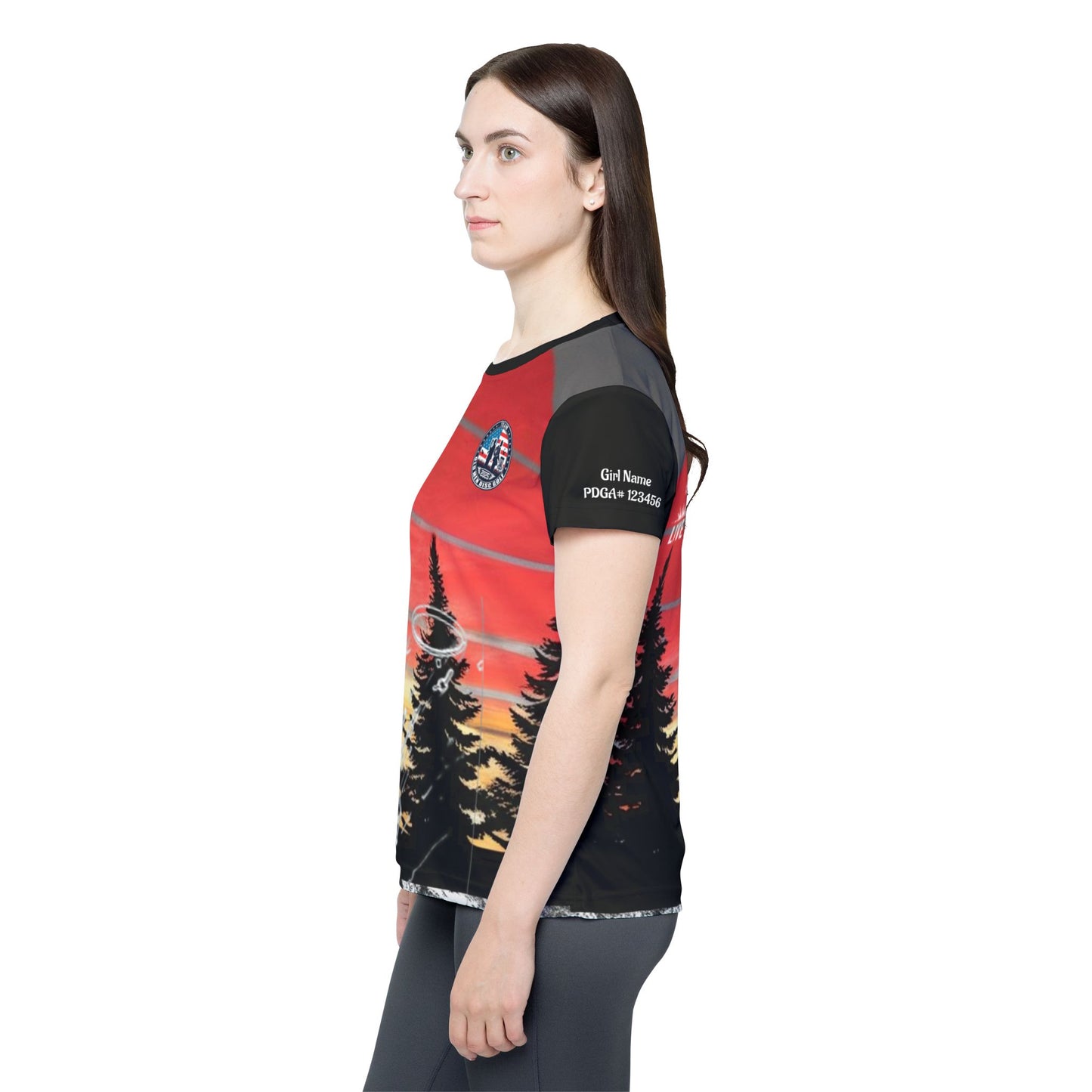 Trees and Sunset Women's Disc Golf Jersey