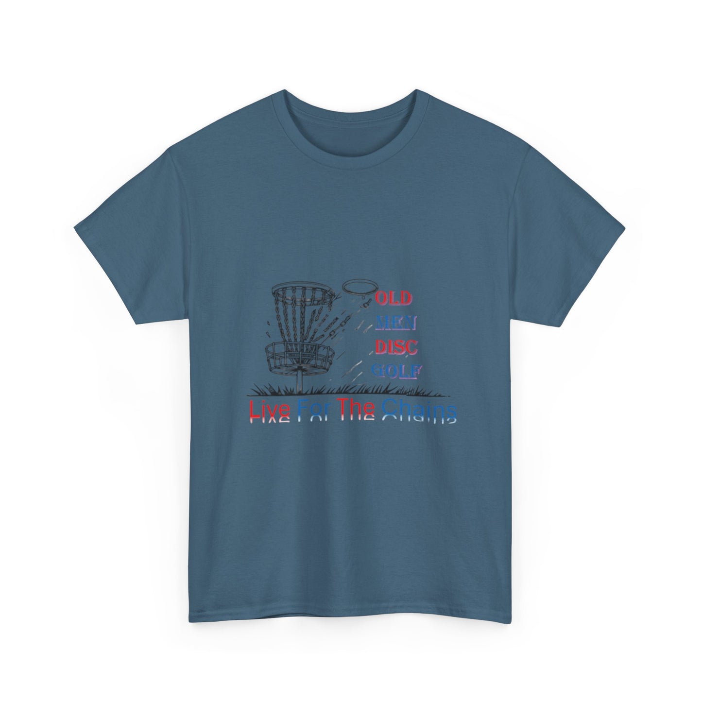 Live For The Chains (color) Unisex Heavy Cotton Tee - Perfect for Disc Golf Lovers