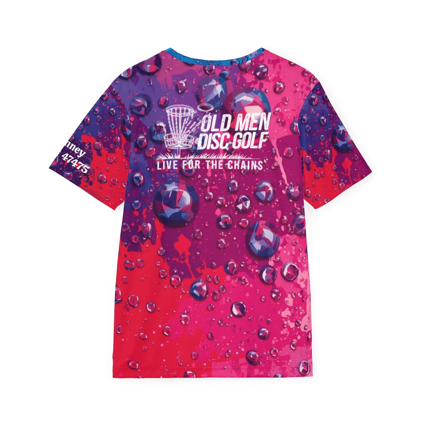 Red and Blue Water Drops Men's Sports Jersey (AOP)