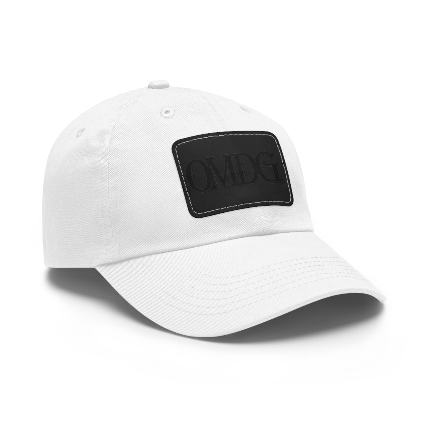 OMDG Black Lettering Leather - Casual and Trendy Accessory for Everyday Wear
