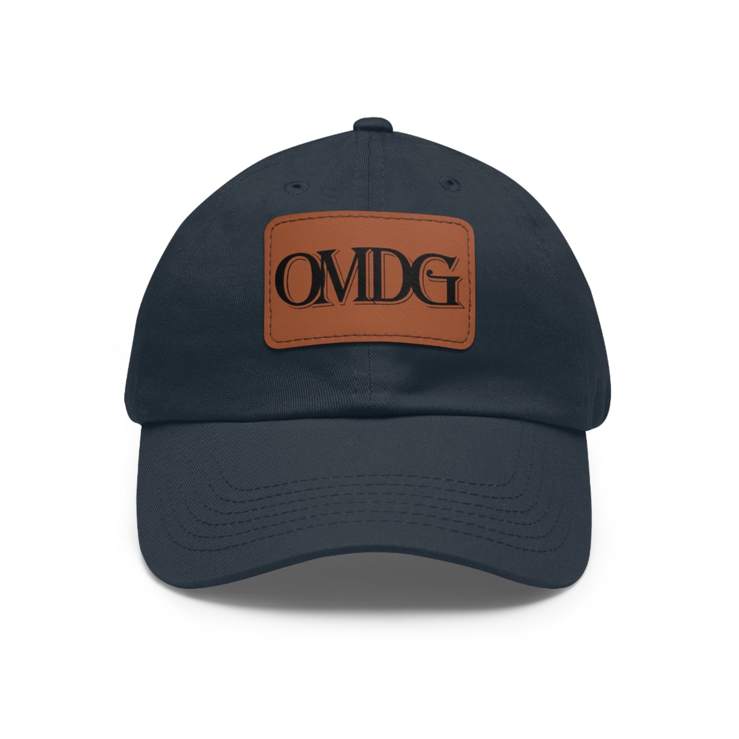 OMDG Black Lettering Leather - Casual and Trendy Accessory for Everyday Wear