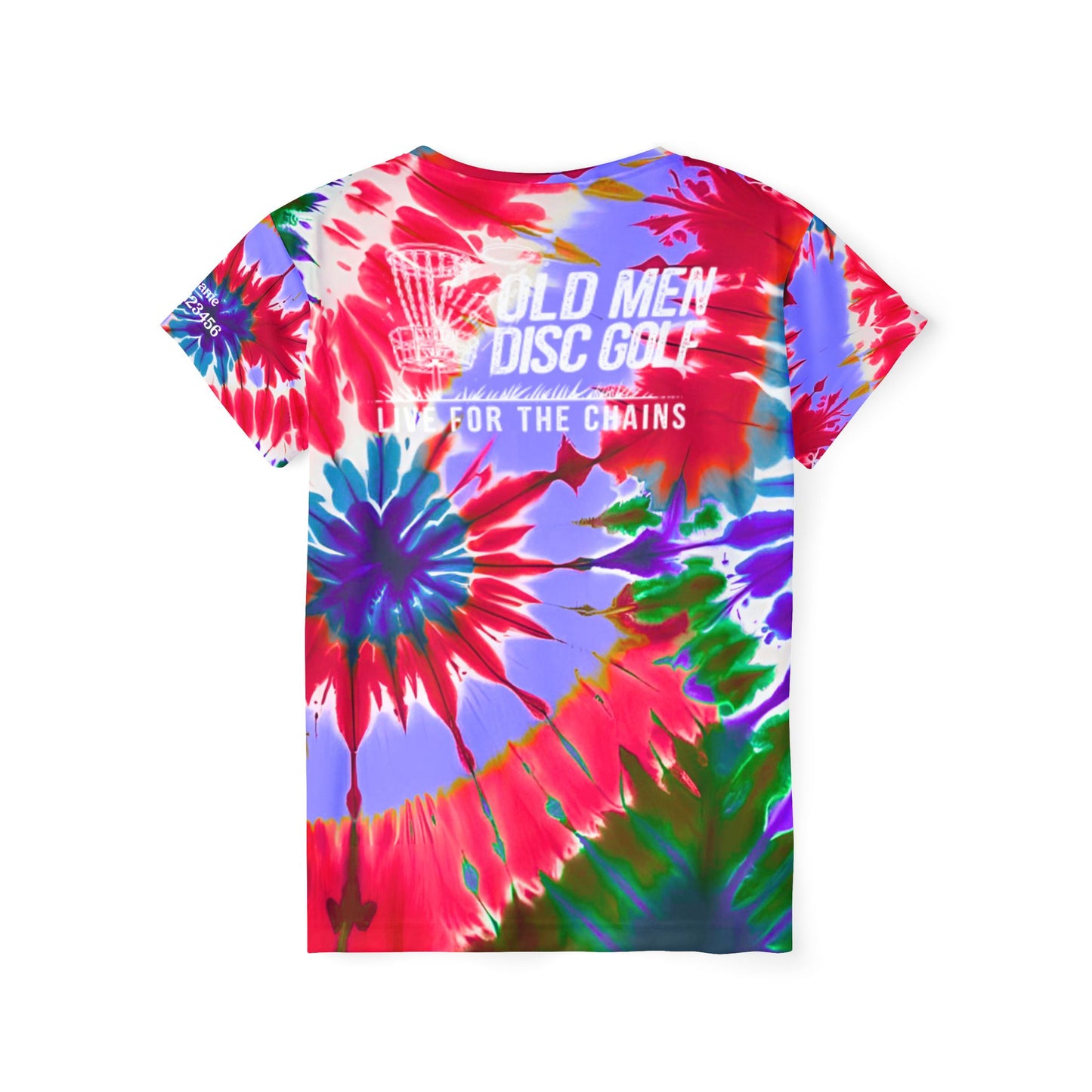 Red and Purple Tie-Dyed Women's Disc Golf Jersey
