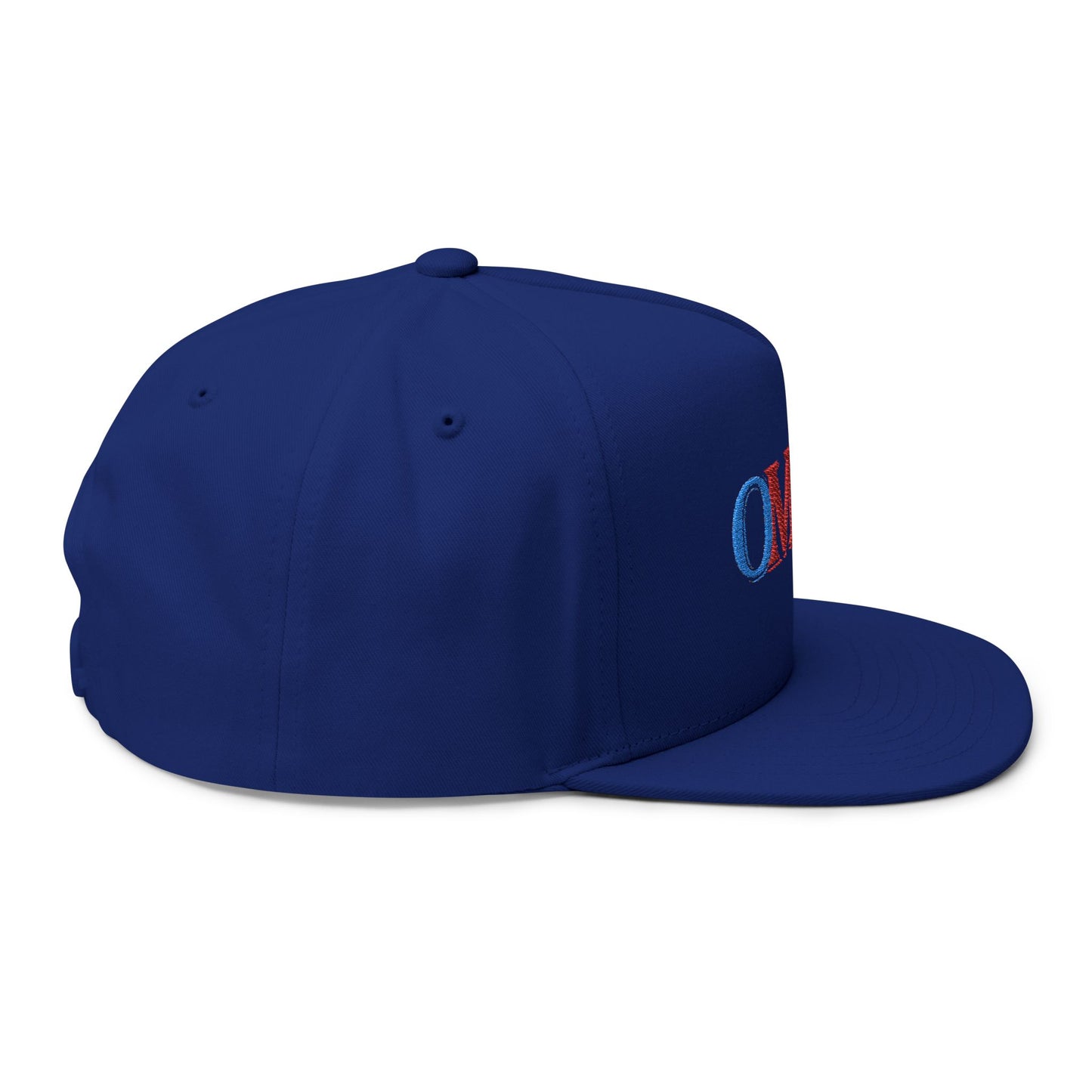 OMDG Color Embroidered Flat Bill Cap  - Trendy Streetwear Hat