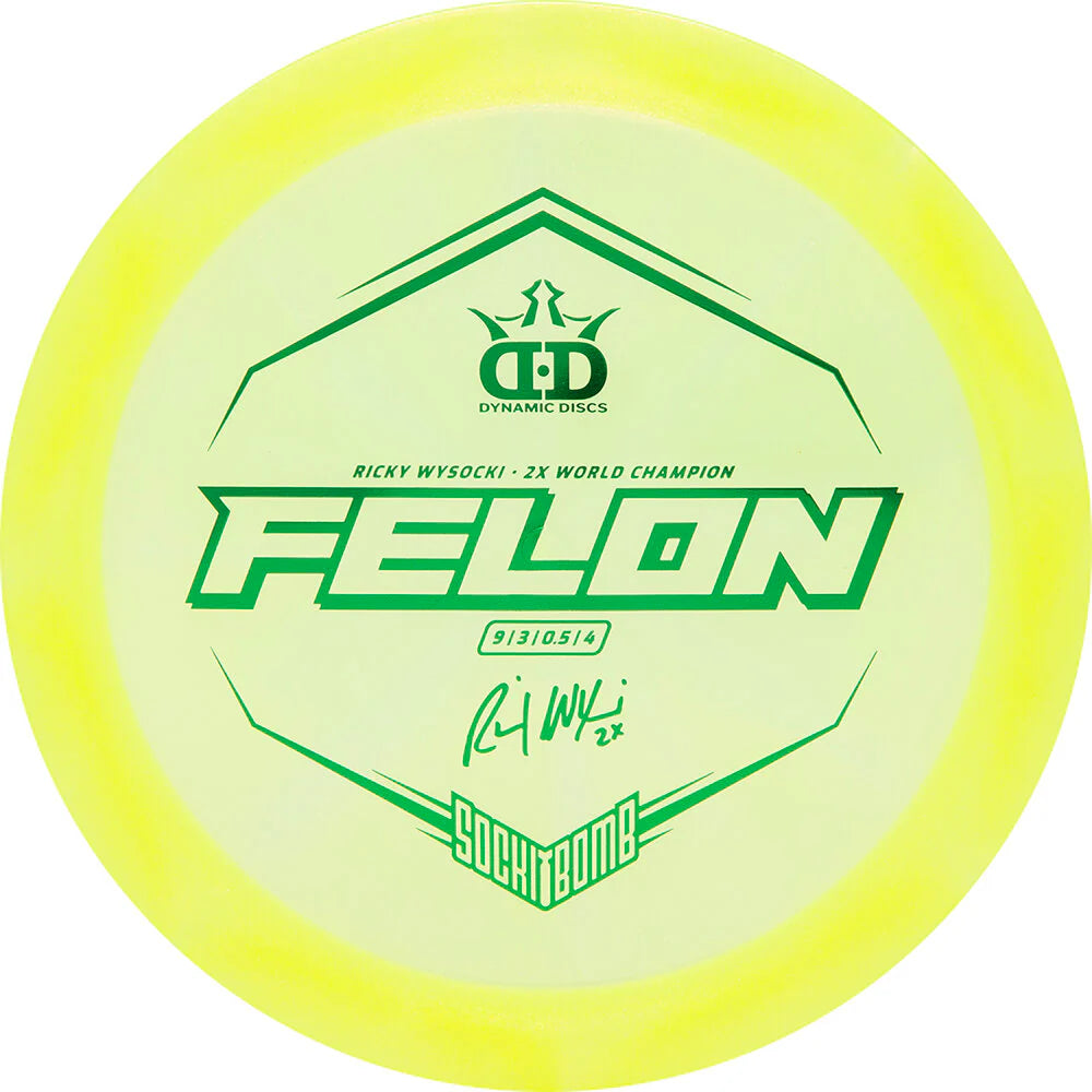 Dynamic Discs Limited Edition Ricky Wysocki Sockibomb Glimmer Lucid Ice Felon